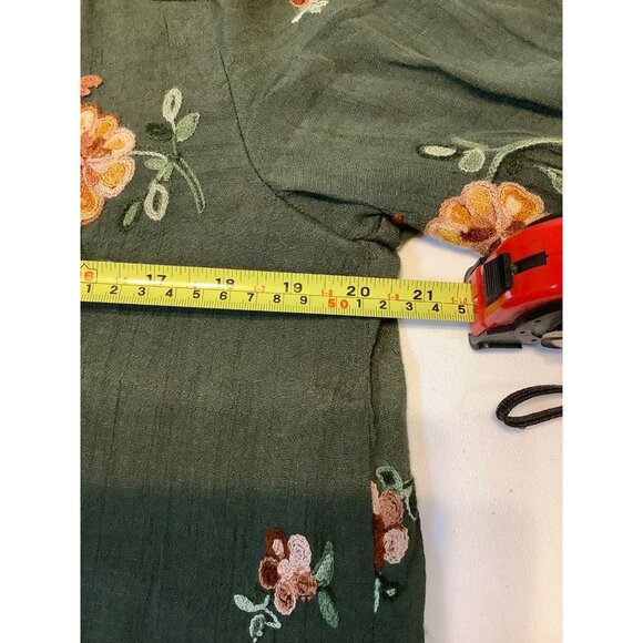 Anthropologie Fig & Flower Embroidered Boho Long Sleeve Top – Women’s Large - Picture 6 of 10